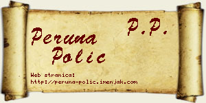 Peruna Polić vizit kartica